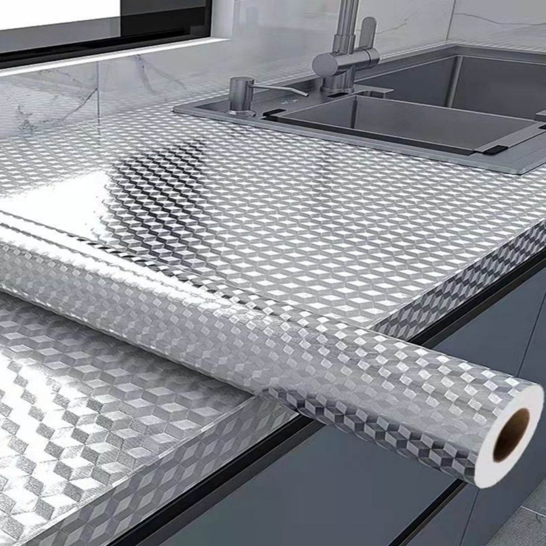 Commercial Kitchen Wall - Protector de Cocina de Aluminio, Adhesivo