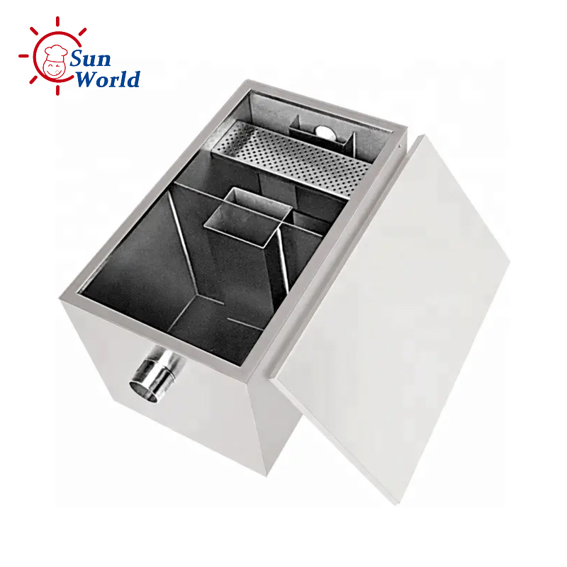 Commercial Kitchen Grease Interceptor - Trampa de Grasa Industrial para Debajo