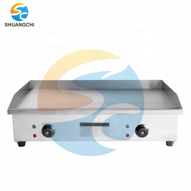 Electric Griddle Flat Top - Shuangchi-plancha eléctrica comercial, estufa de cocina