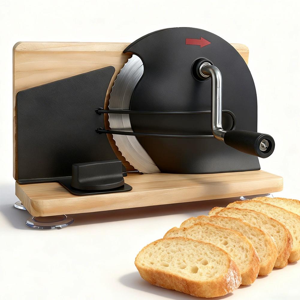 Commercial Bread Slicer - Rebanador de Pan Manual con Manivela,