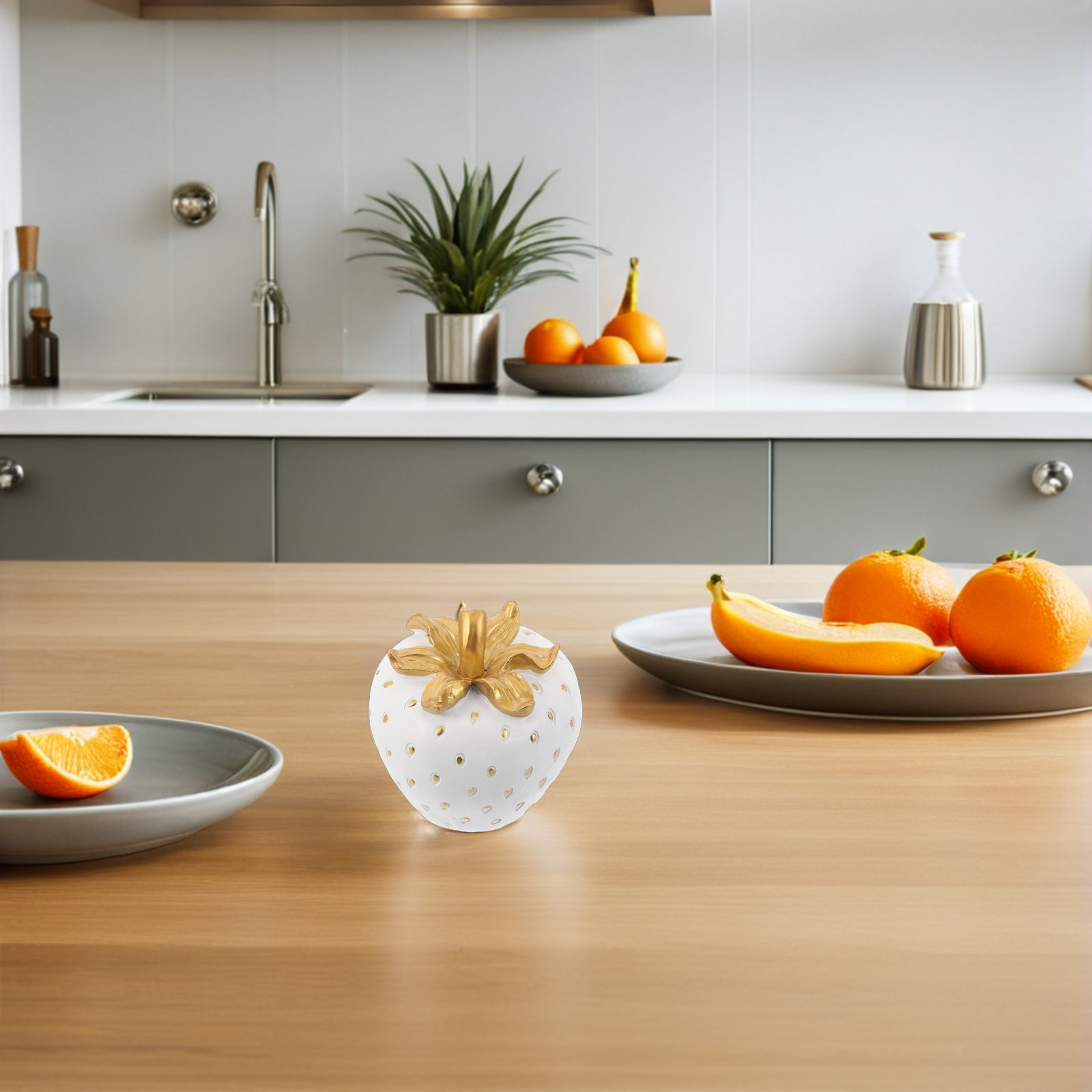 Commercial Kitchen Interior - Vibrantes y Realistas Frutas Falsas de