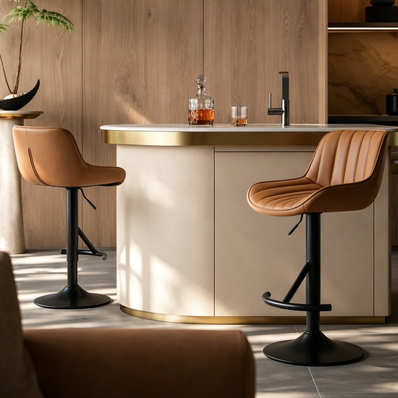 Silla alta elegante de madera, - Commercial Kitchen Interior Design reseña y precio