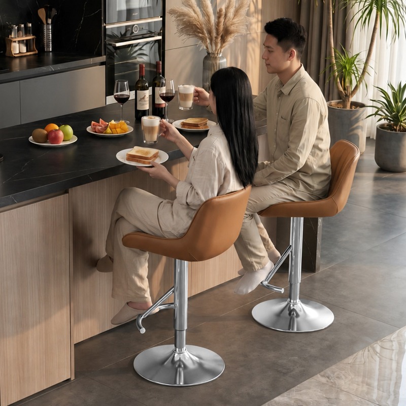 Silla alta elegante de madera, - Commercial Kitchen Interior Design reseña y precio