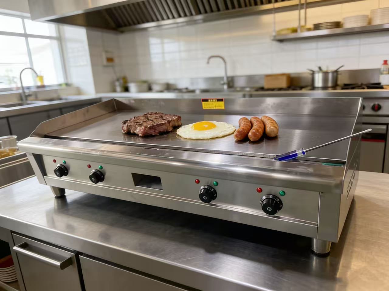 Plancha eléctrica comercial co - Electric Griddle Flat Top reseña y precio