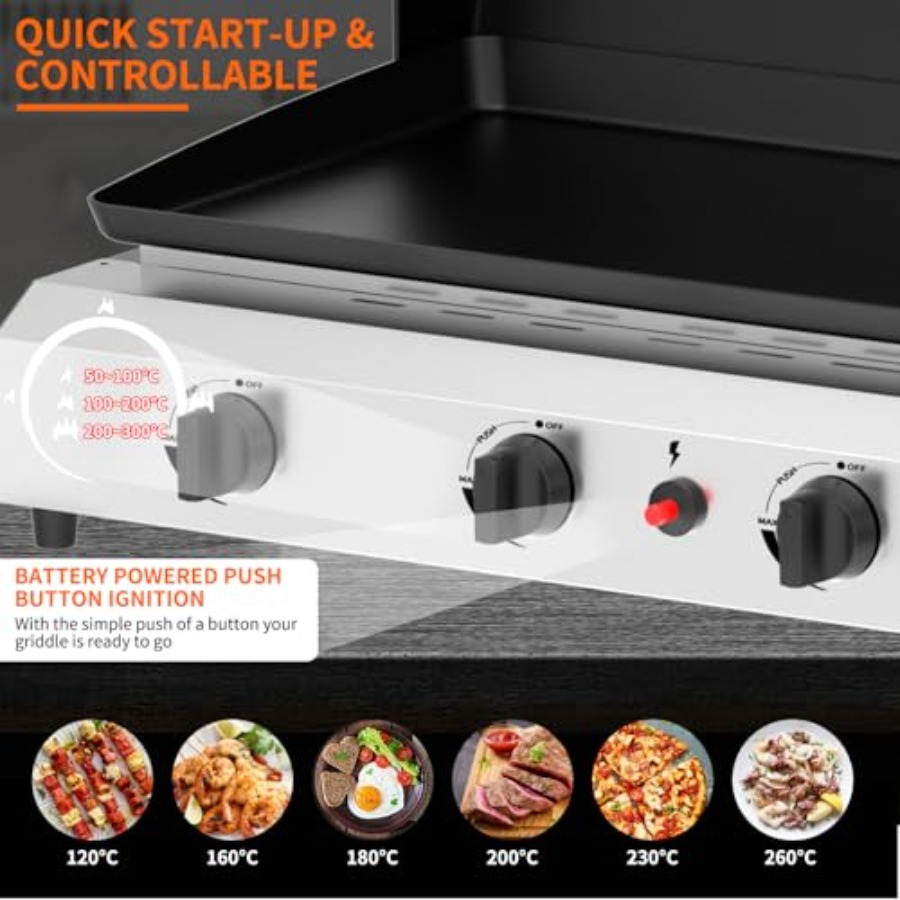Plancha de Gas de 4 Quemadores - Electric Griddle Flat Top reseña y precio