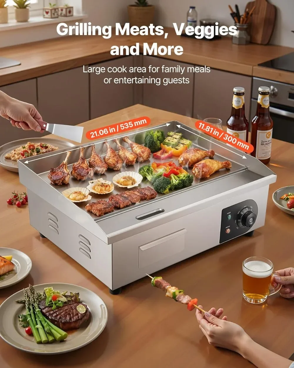 Plancha Eléctrica Comercial de - Electric Griddle Flat Top reseña y precio