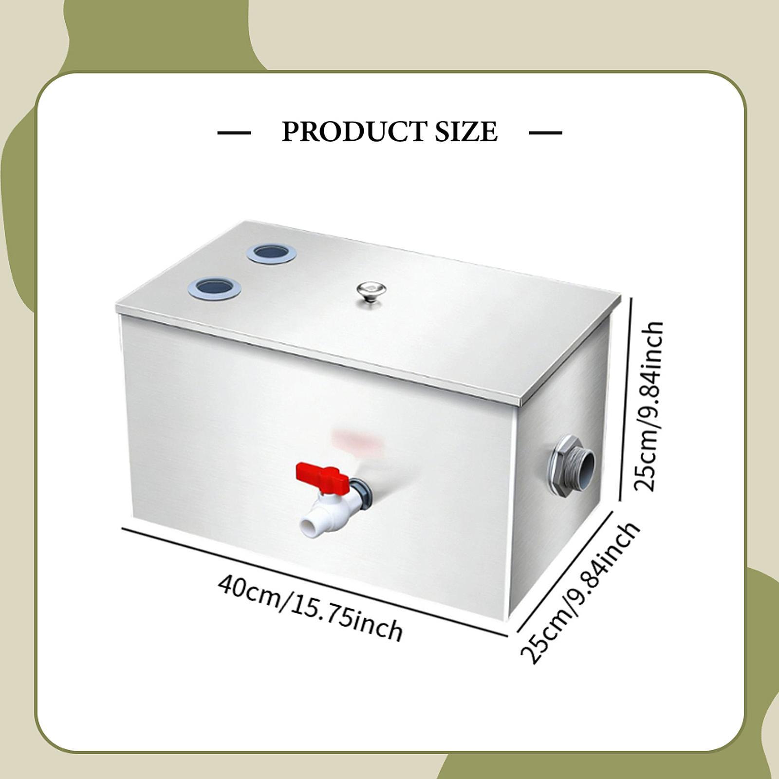 Trampa de Grasa de Acero Inoxi - Commercial Kitchen Grease Interceptor reseña y precio
