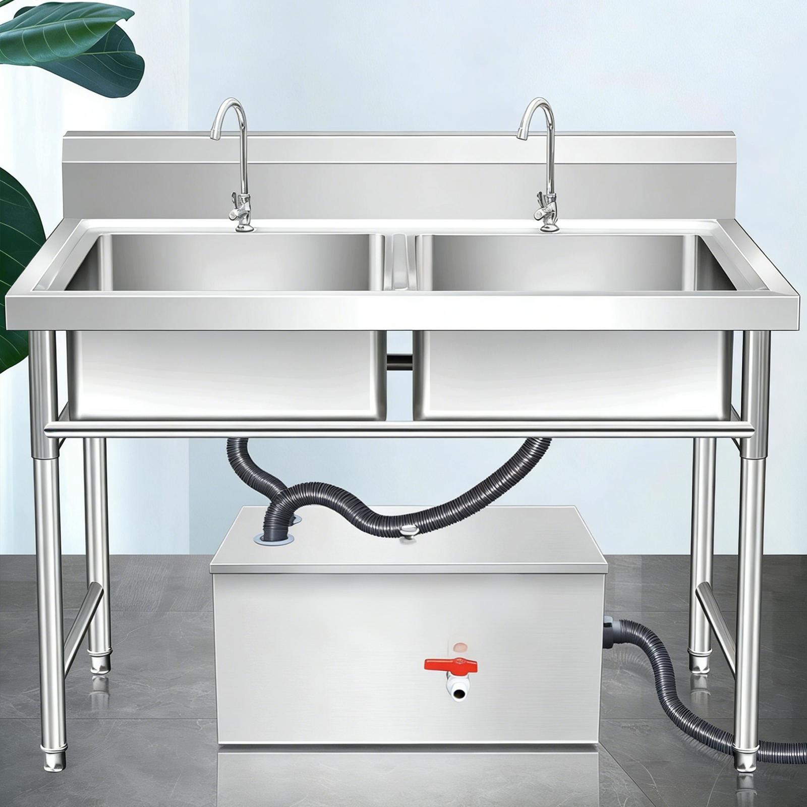 Trampa de Grasa de Acero Inoxi - Commercial Kitchen Grease Interceptor reseña y precio
